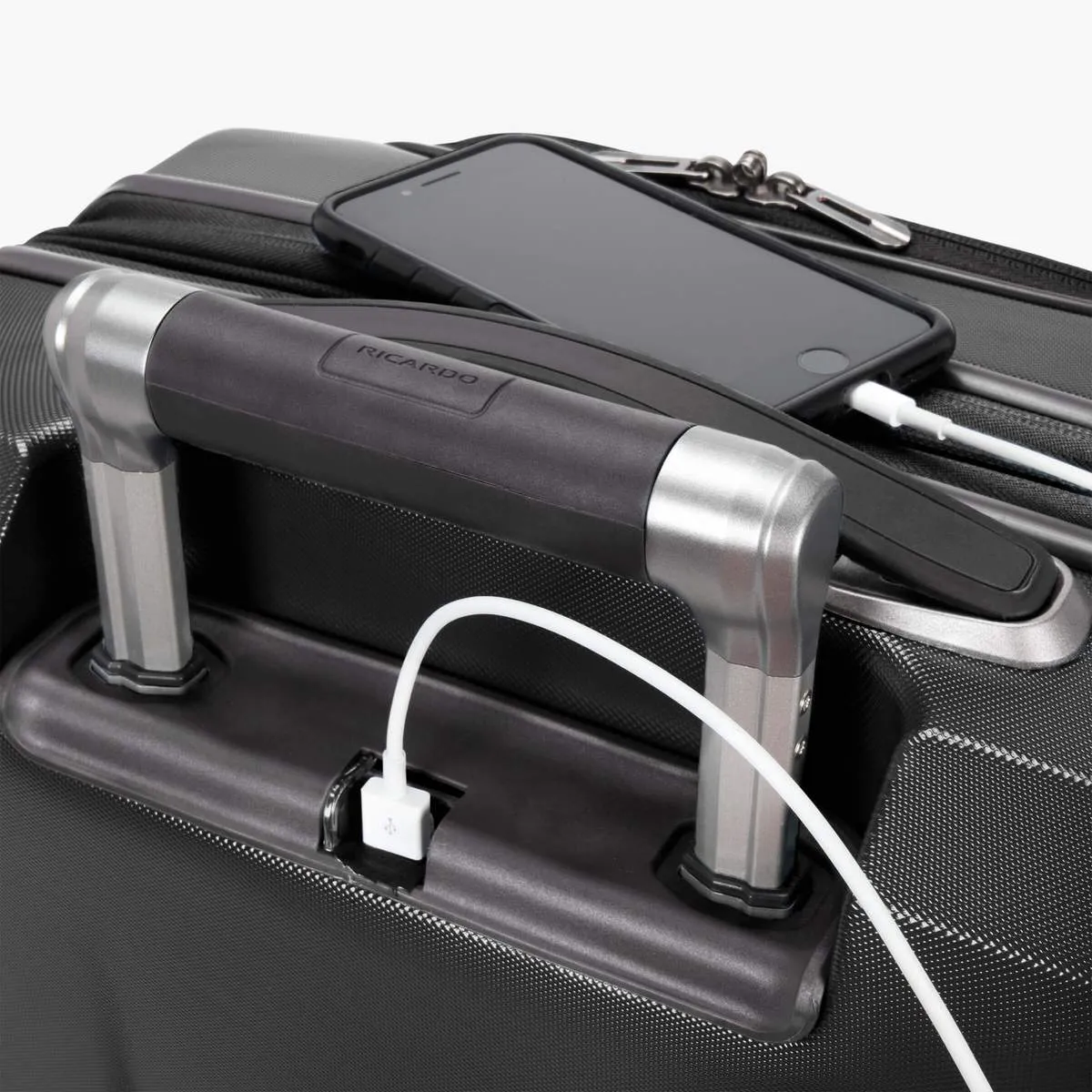 Ricardo Beverly Hills Cupertino Carry-On Spinner Luggage w/Built-In USB Charging Capability