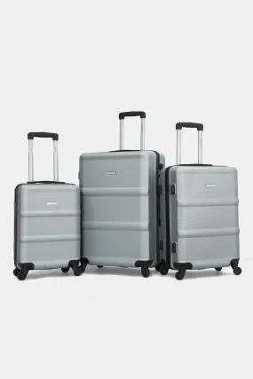Silver Textured Trolley Set (3 Piece)