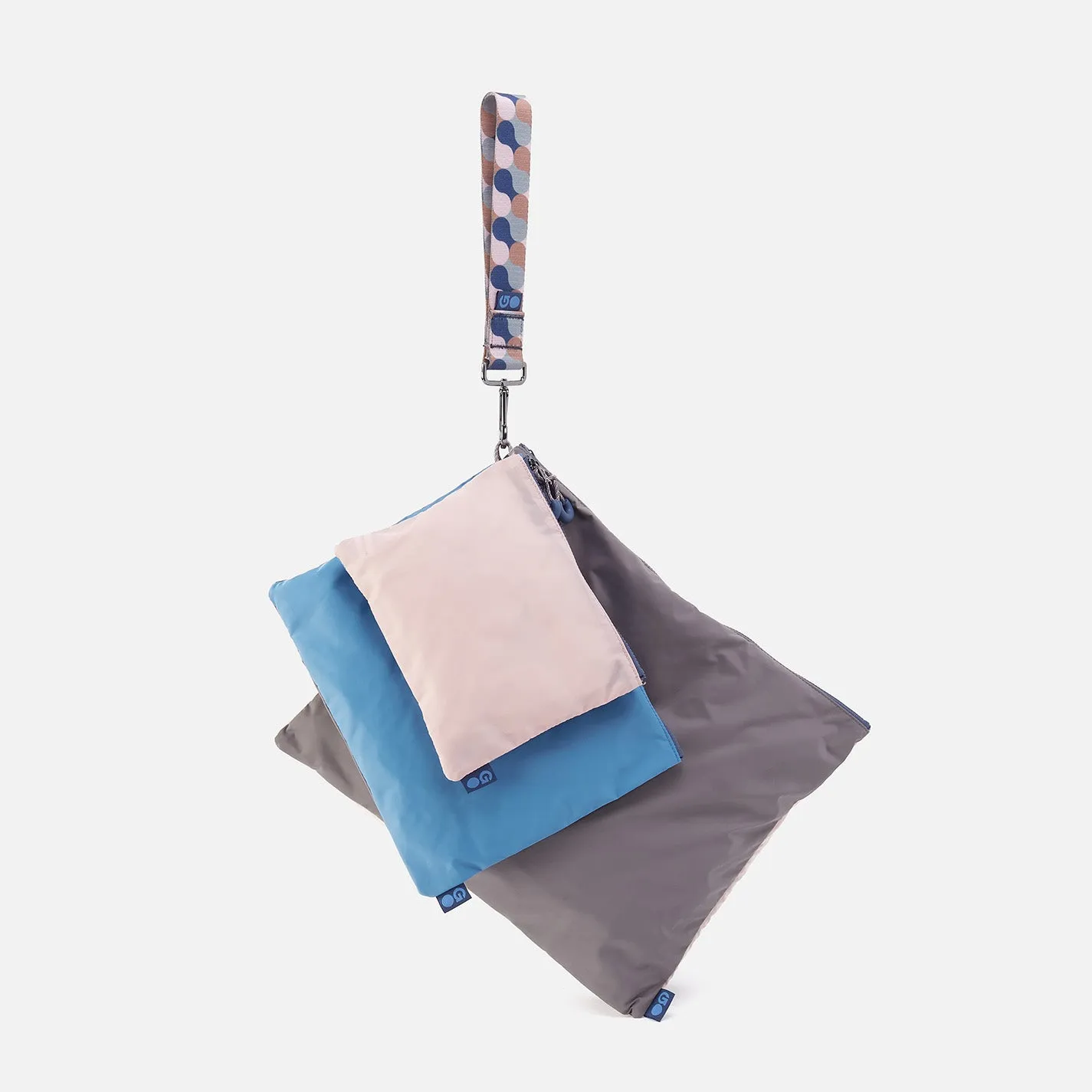 TAKE IT EASY Wristlet Set in PackLite Nylon - Poly Hue