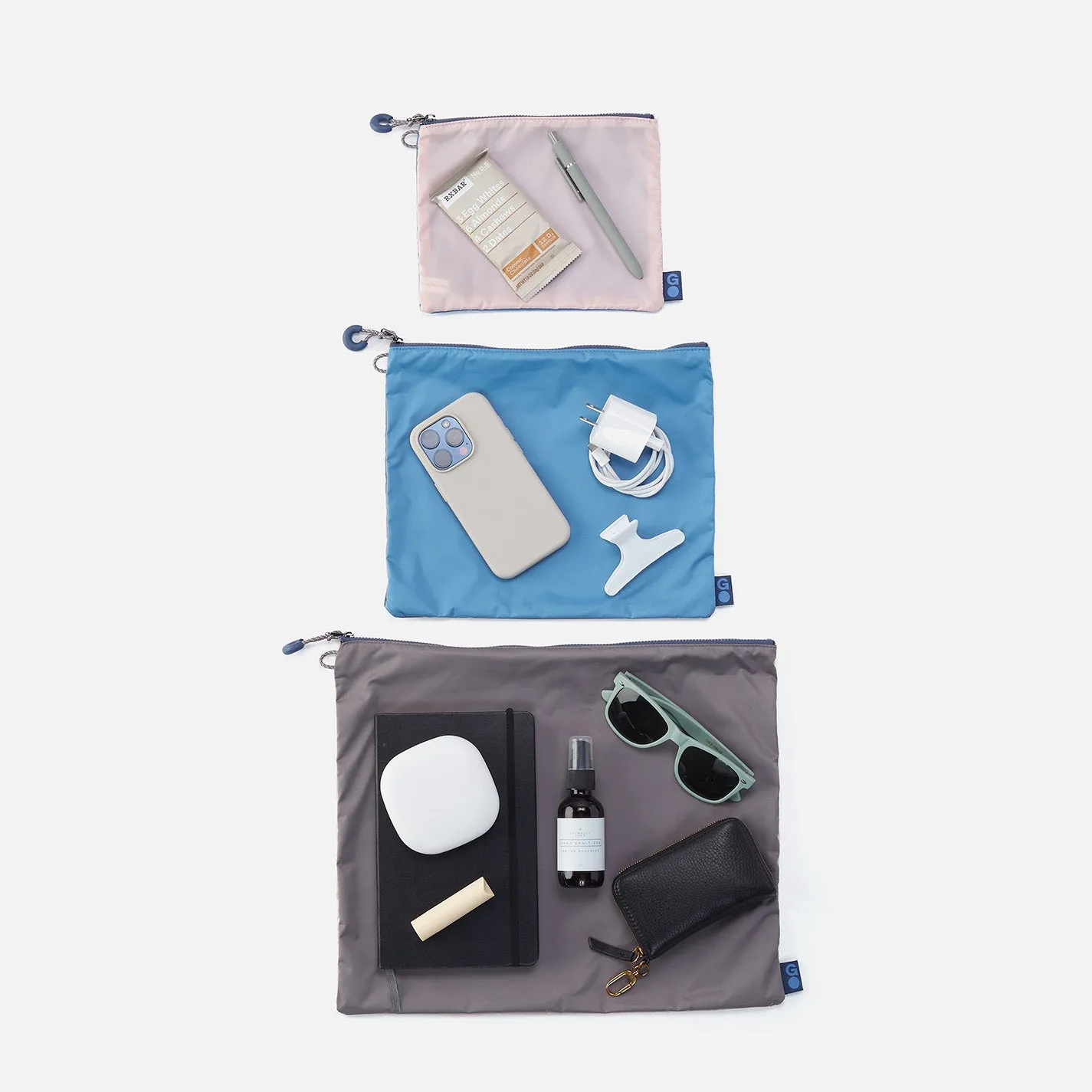 TAKE IT EASY Wristlet Set in PackLite Nylon - Poly Hue