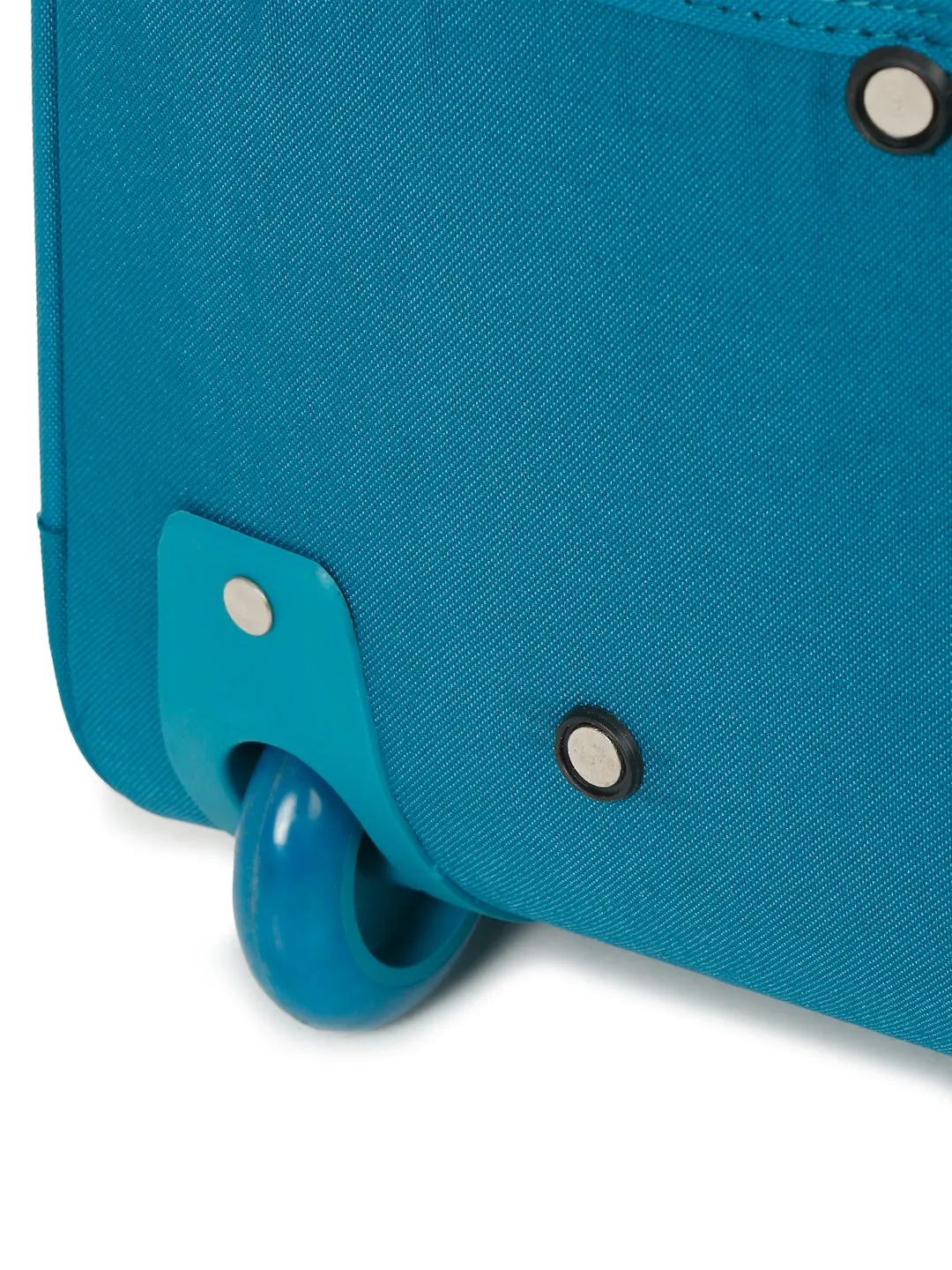 Teal Printed Large Duffel Trolley Bag
