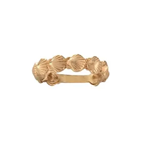 Tiny Scallop Shell Band Ring