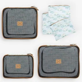 Travel Luggage Organizer Pods 6 piece set | Crazy Daisy Sage