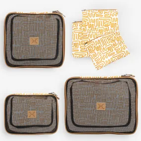Travel Luggage Organizer Pods 6 piece set | Geo Sand