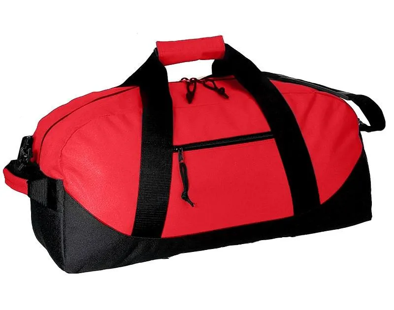 Two-Tone Polyester Medium Duffel Bag
