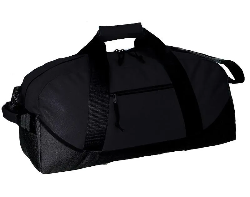 Two-Tone Polyester Medium Duffel Bag