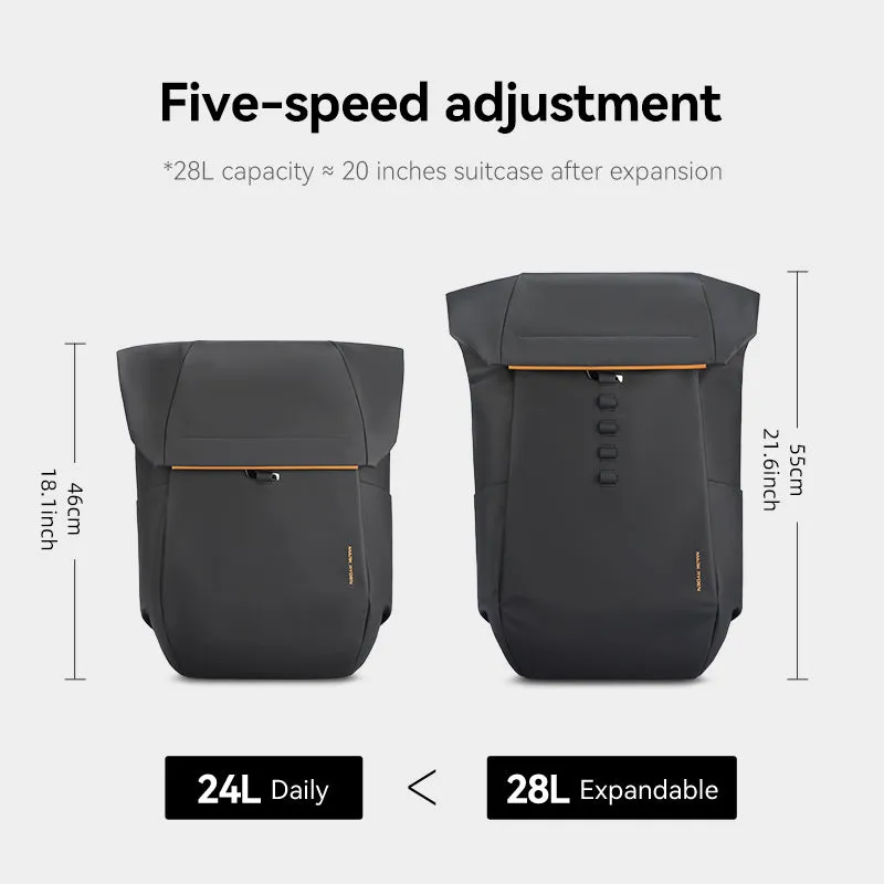 Unique Design: 180° Closure Large Capacity Switchable Multi-functional Backpack 28L