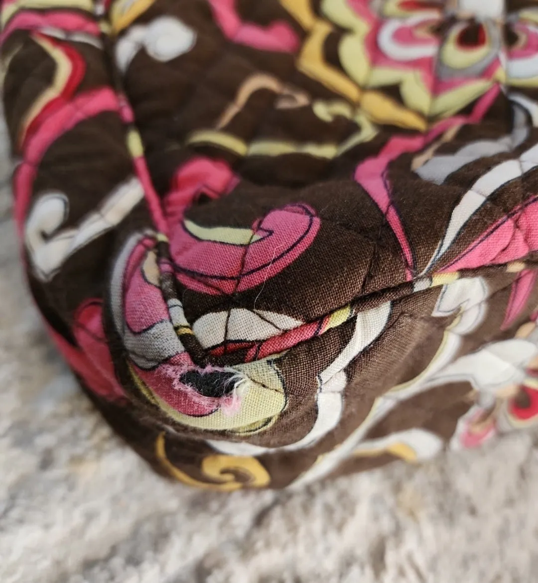 Vera Bradleyl Duffel Tote Bag Brown & Pink  Pucinni Pattern see last picture