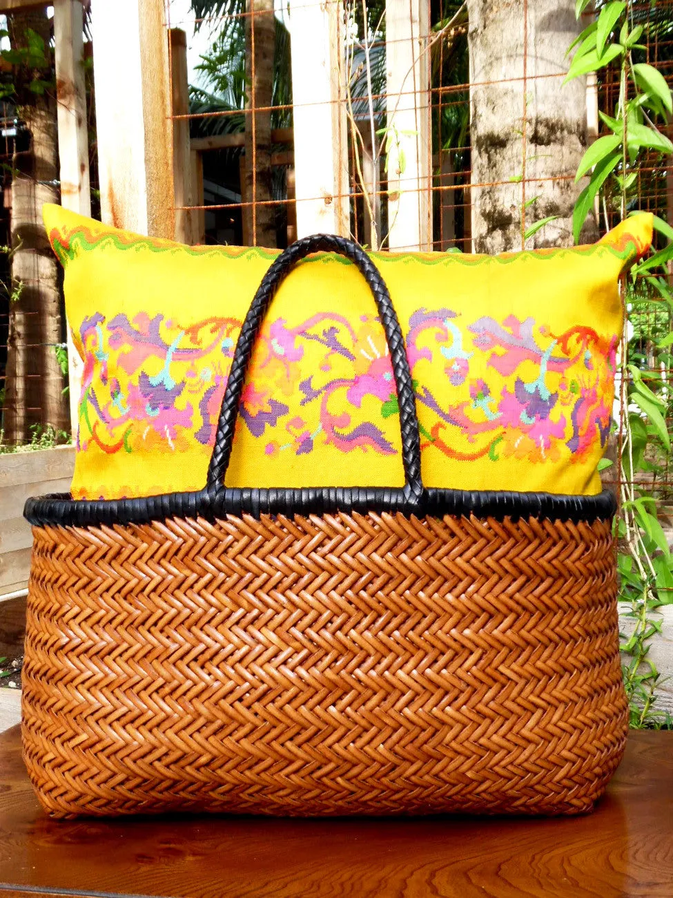 Woven Leather Market Tote - Advance Orders