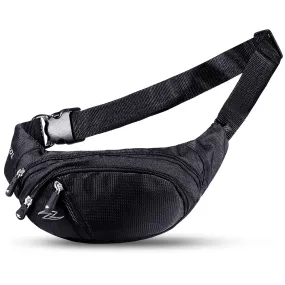 ZOL Classic X Sport and Travel Fashion Fanny Pack Men Women Waist Bag 3 Pockets